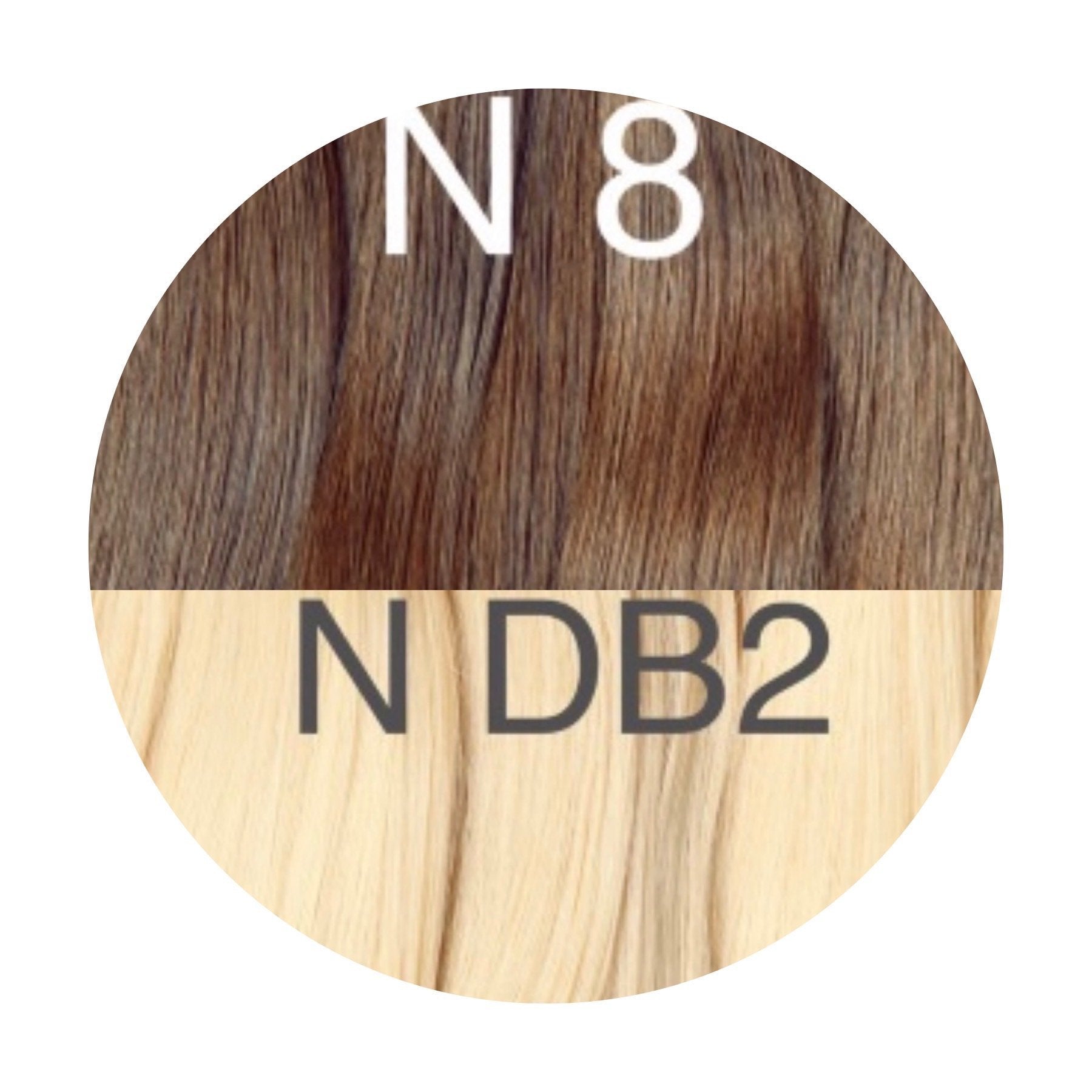 Machine Wefts / Bundles Color _8/DB2 GVA hair_One donor line.